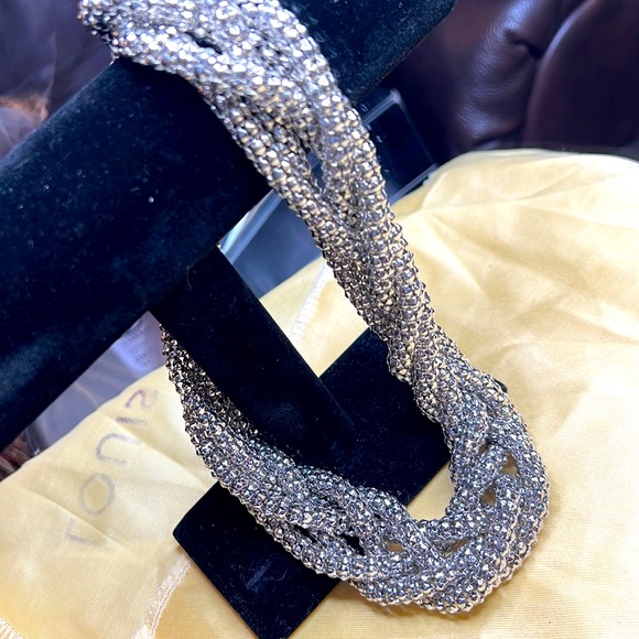 Beautiful Silver Twisted Necklace - Picture 3 of 4